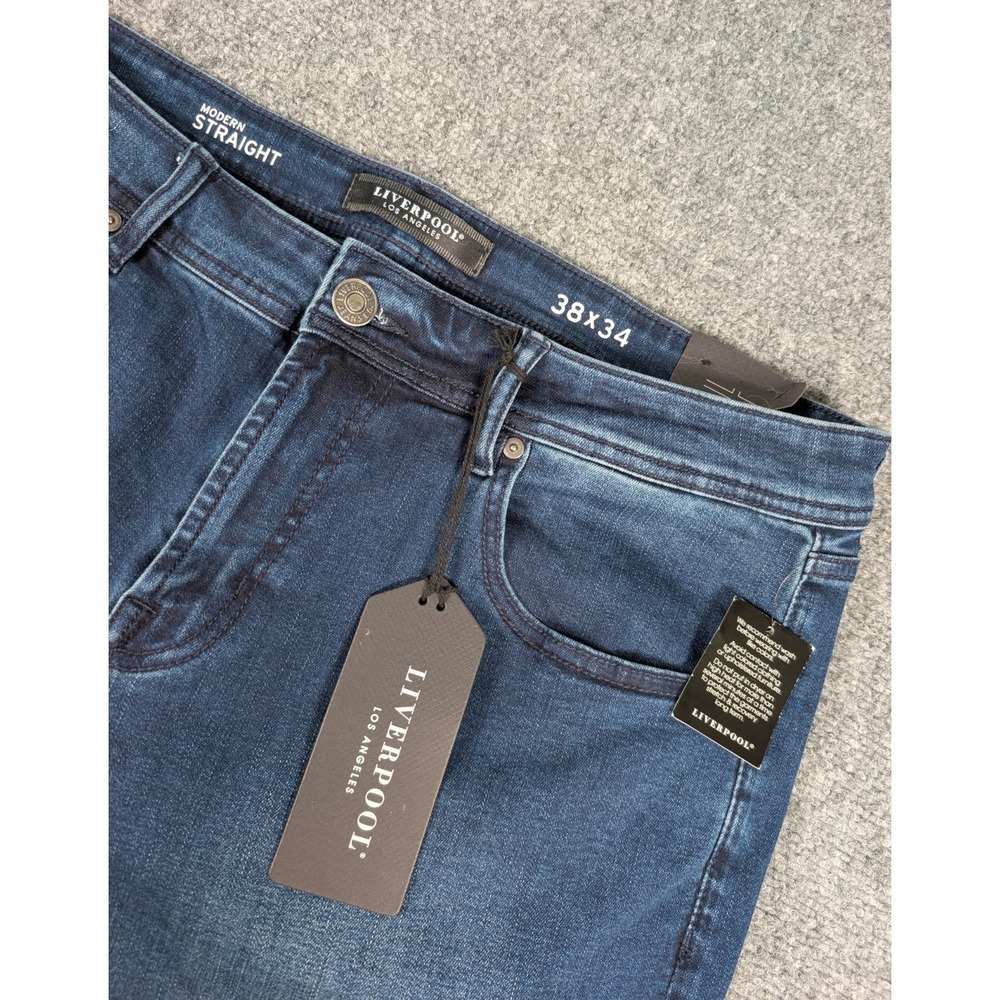 Liverpool Los Angeles Kingston Modern Straight‎ Jeans Mens 38/34 Oberon NWT
